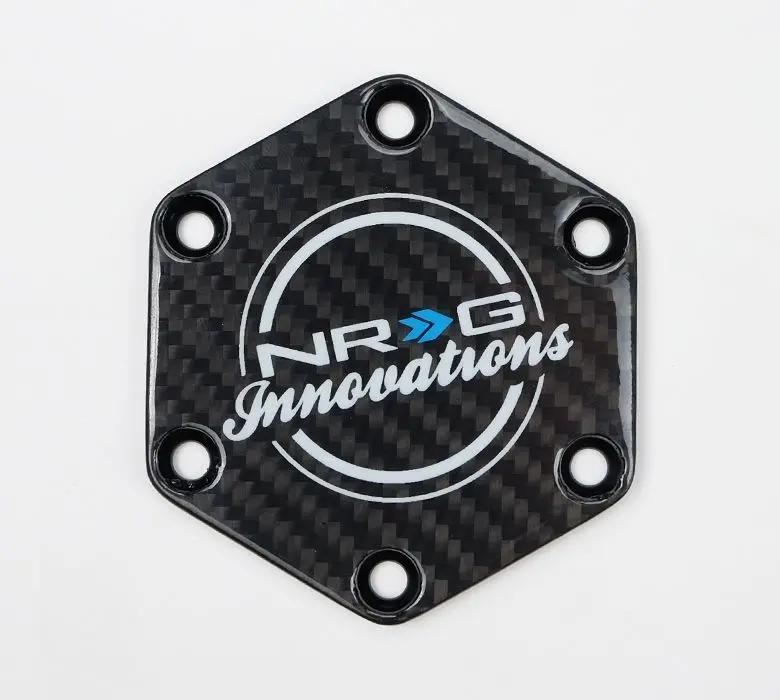 Nrg Carbon Fiber Horn Delete Button Circular Logo Front / Back - Str-640Cf 1