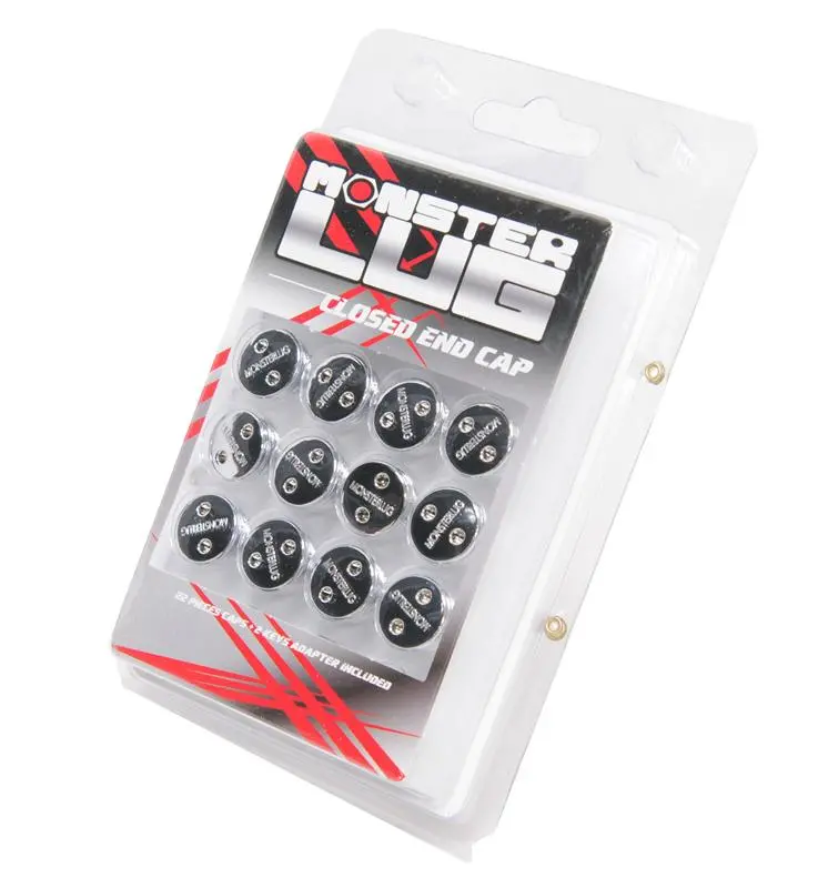 Monster Lug Nut Plastic Caps 20Pcs - M14x1.50 - Chrome - 33007C 1