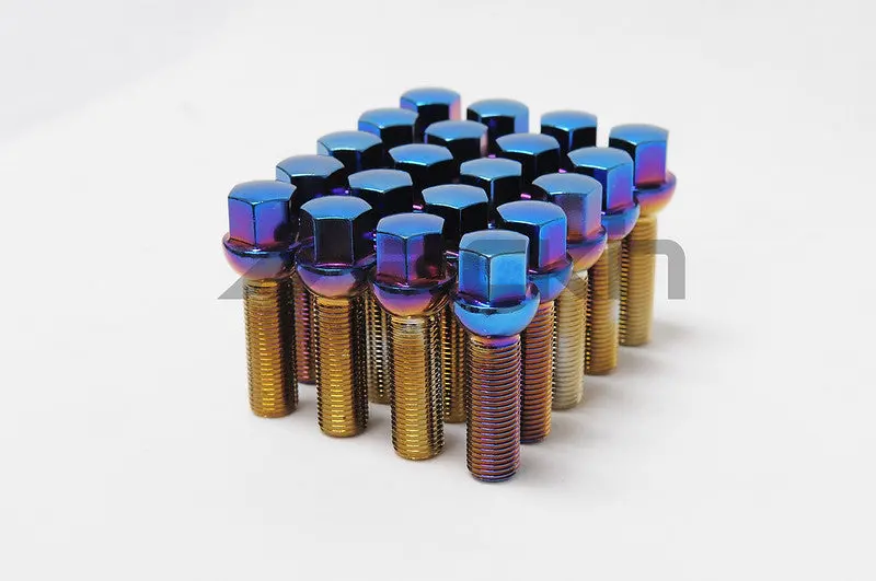 Mevius Lug Bolts - Cone - 60 Deg Tap - M14x1.50 - Blue Neon 1