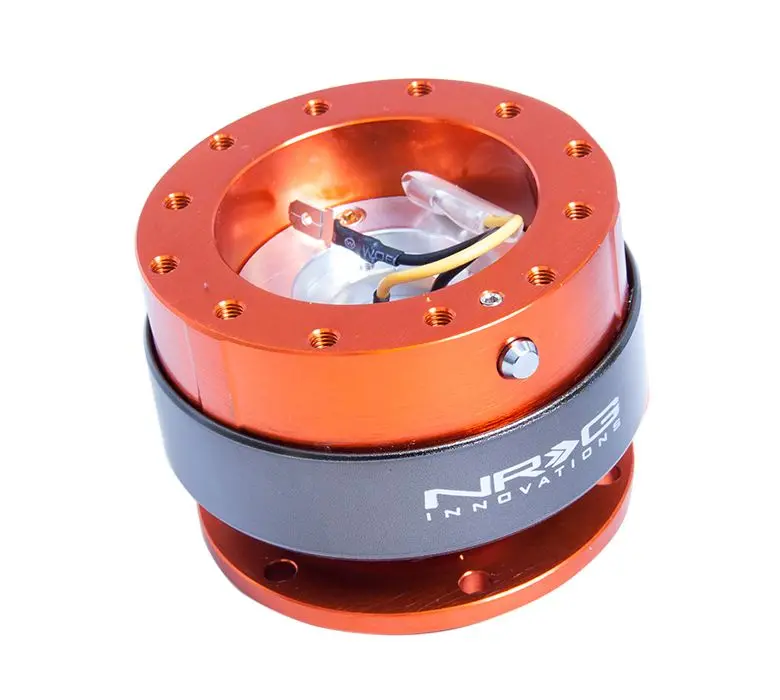 Nrg Quick Release 2.0 - Orange Body/Titanium Chrome Ring - Srk-200Or 1