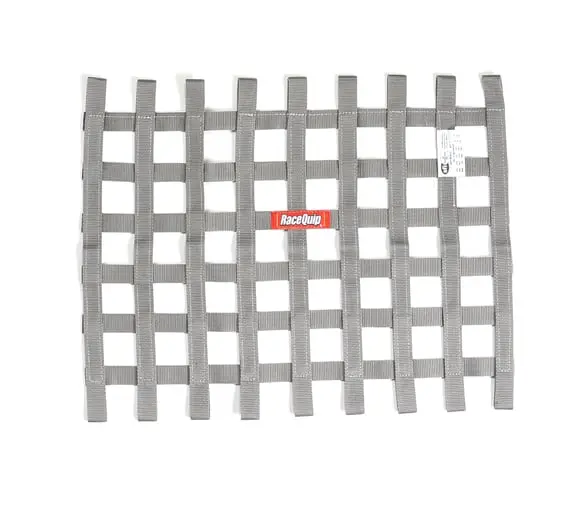 Racequip Ribbon Style Race Car Window Net - Platinum - 18 In.H X 24 In.W - 725065 1