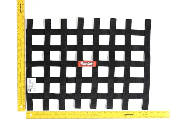 Racequip Ribbon Style Race Car Window Net - Black - 15 In.H X 21 In.W - 726002 1