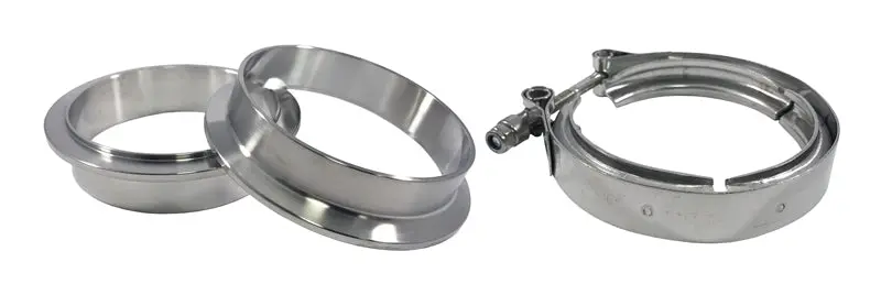 Torque Solution Stainless Steel V-Band Clamp & Flange Kit - 1.5In (44Mm) - Ts-Vbk-15 1