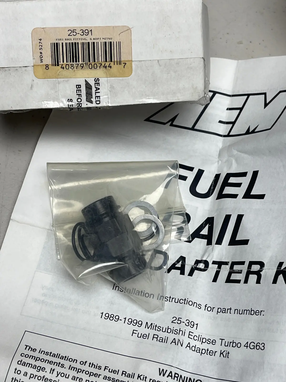 Aem Mitsubishi Rail An Adaptor Kit - Aem25-391-Xxx **Clearance** 1