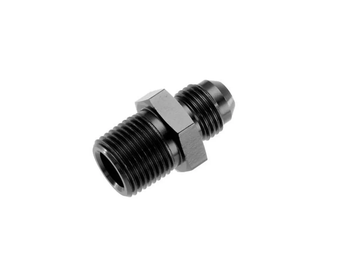 Redhorse Performance -6An Straight Male Adapter To 1/8" Npt Male - Black - 816-06-02-2 1