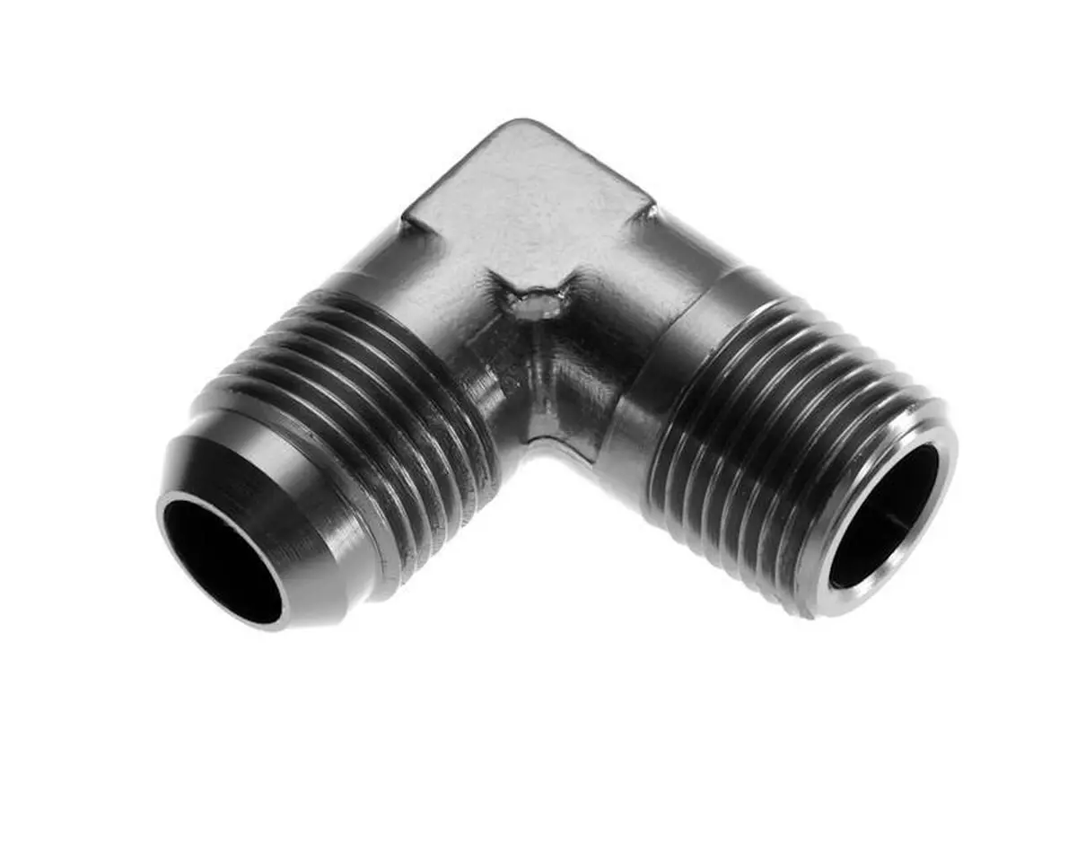 Redhorse Performance -10An 90 Degree Male Adapter To 3/8" Npt Male - Black - 822-10-06-2 1