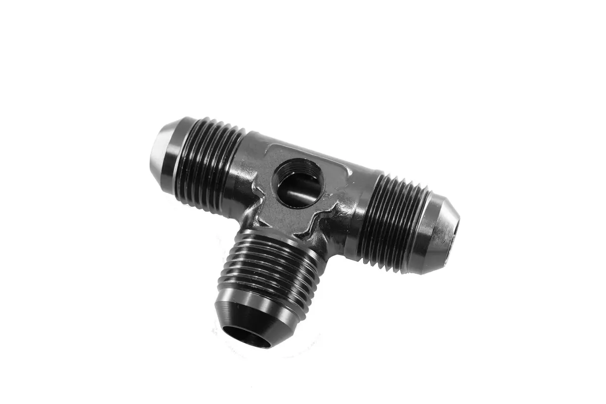 Redhorse Performance -8An Male Flare Tee With 1/8" Npt Port - Black - 8248-08-2 1