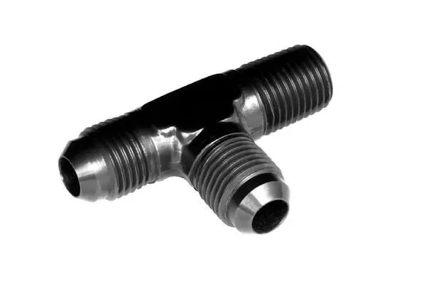 Redhorse Performance -4An Tee With 1/8" Npt Thread On The Run - Black - 826-04-02-2 1