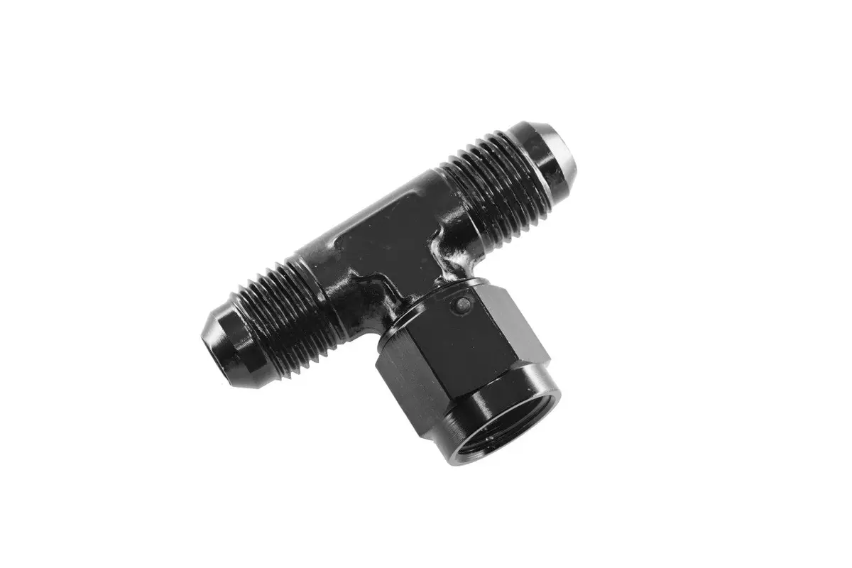 Redhorse Performance -03An  Tee With Female Swivel On Branch - Black - 827-03-2 1