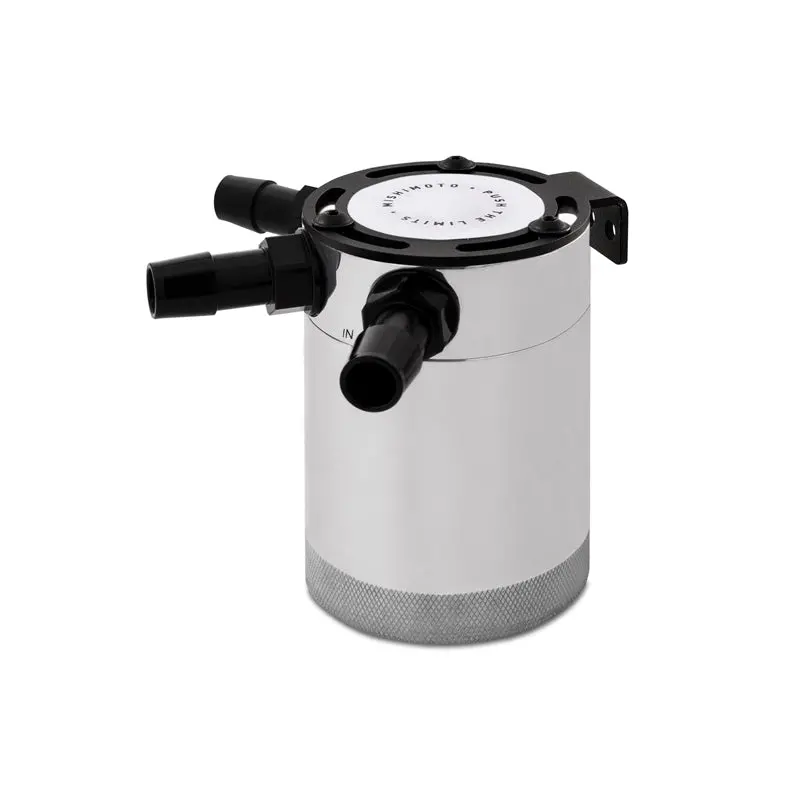 Mishimoto Universal Compact Baffled Oil Catch Can - 3-Port - Polished - Mmbcc-Cbthr-P 1