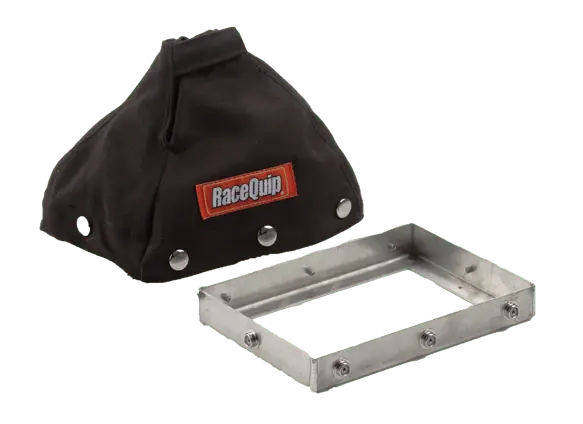 Racequip Fire-Retardant Shifter Boot W/ Mounting Base Plate - Black - 6 In. Tall - 871001 1
