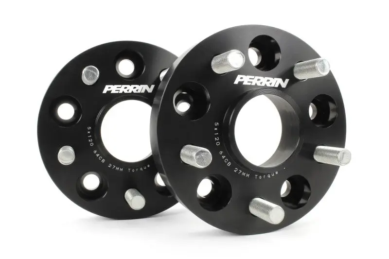 Perrin 64.1Mm Hub 5X120 27Mm Wheel Spacers (One Pair) - 17-21 Honda Civic Type R - Php-Whl-027Bk 1