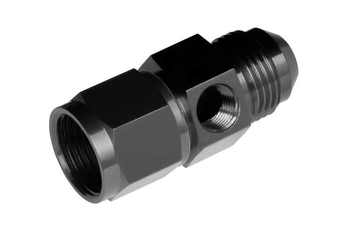 Redhorse Performance -6An Male To -6An Female An With 1/8" Npt In Hex - Black - 9192-06-2 1