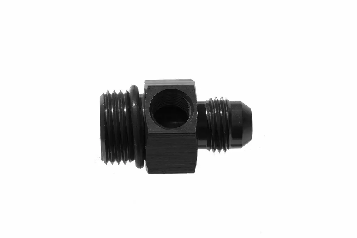 Redhorse Performance -10An Male To -8Orb With 1/8Npt Gauge Port Adapter - Black - 9193-10-08-2 1