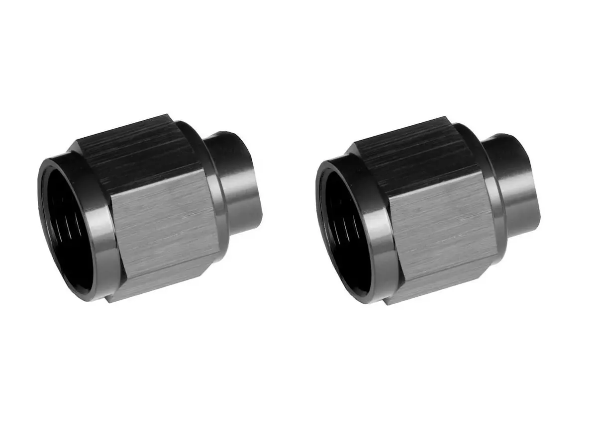 Redhorse Performance -3An Two Piece An Flare Cap Nut - Black - 929-03-2 1