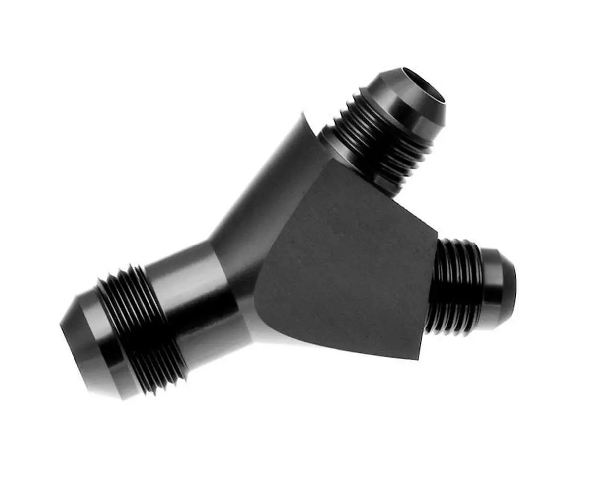 Redhorse Performance -10An Single Inlet To -10An Dual Outlet Y-Adapter - Black - 930-10-10-2 1