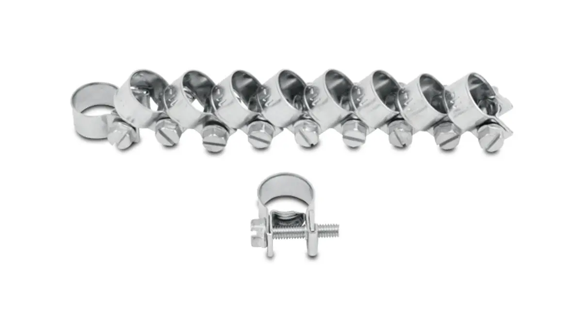 Vibrant Fuel Injector Style Mini Hose Clamp: 13Mm-15Mm (Pack Of 10) - Use With 5/16" Id Hoses  - 12236 1