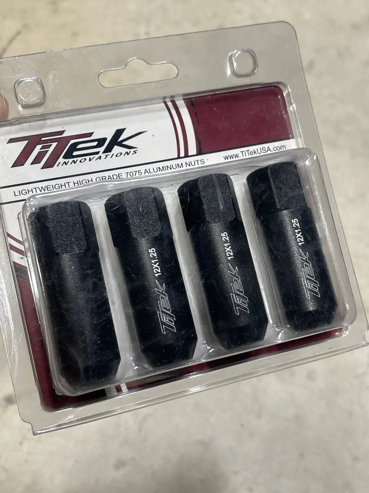 Titek Speed Lug Nut: M12 X1.25P (Black, 4-Pack) (Long) - Tit-Sln-12125-Bk **Clearance** 1