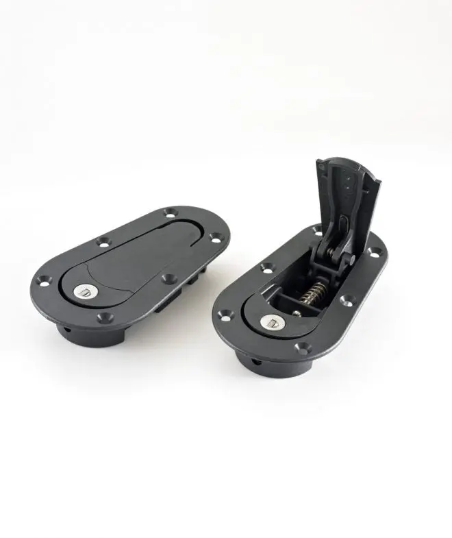 Aerocatch 120 Above Panel Xtreme Series Locking Latch Kit - Black - 120-2100 1