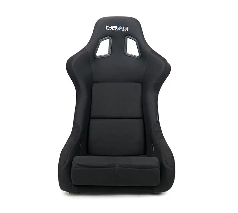 Nrg Carbon Fiber Bucket Seat (Large), Cloth, Silver Carbon Back Finish - Rsc-302Cf/Sl 1