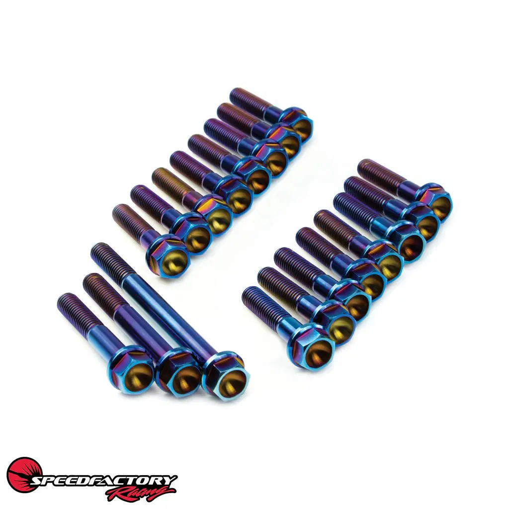 Speedfactory Racing Titanium Transmission Case Bolt Kit - B-Series Awd - Burnt - Sf-02-075-Bawd-B 1