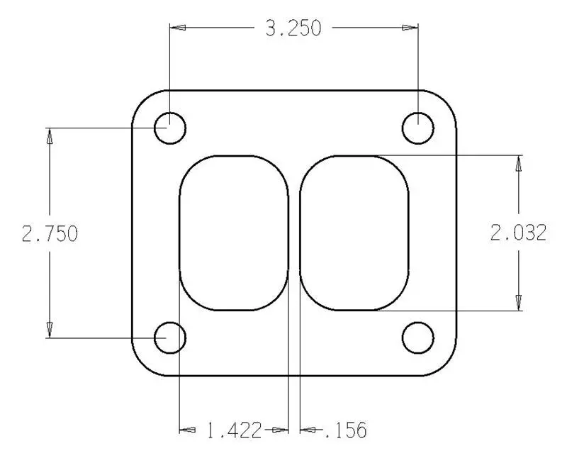 Cometic T4 Divided 4-Bolt Turbo Inlet Gasket - C4513 1