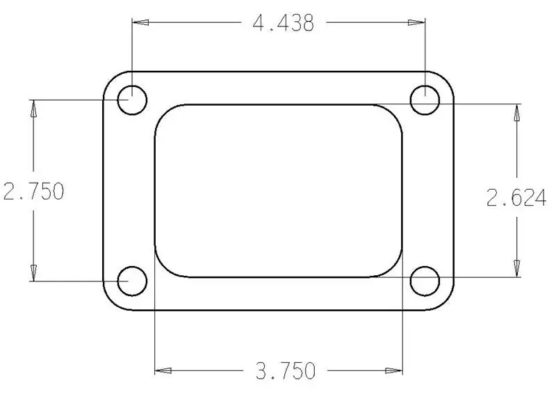 Cometic T6 Un-Divided 4-Bolt Turbo Inlet Gasket - C4517 1