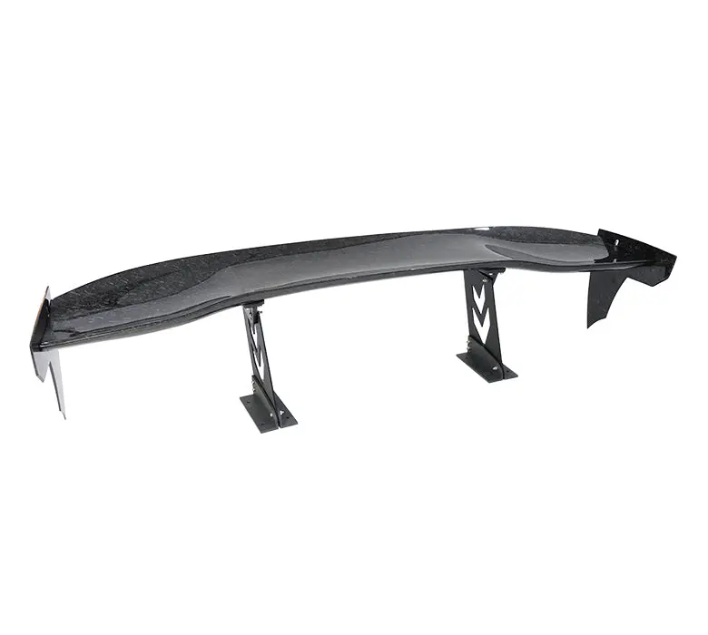 Nrg Forged Carbon Fiber Spoiler - Universal (59") W / Nrg Arrow Cut Out Stands And Nrg Logo Large Agreesive End Plates ( Adjustable) - Carb-A591nrg 1
