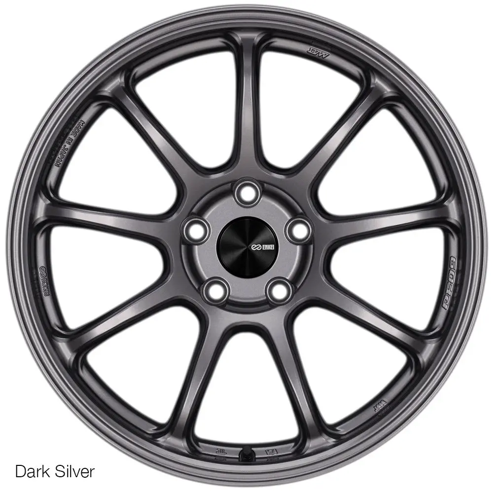 Enkei Pf09 18X8 5X114.3 45Mm Offset 75Mm Bore Dark Silver Wheel - 540-880-6545Ds 1