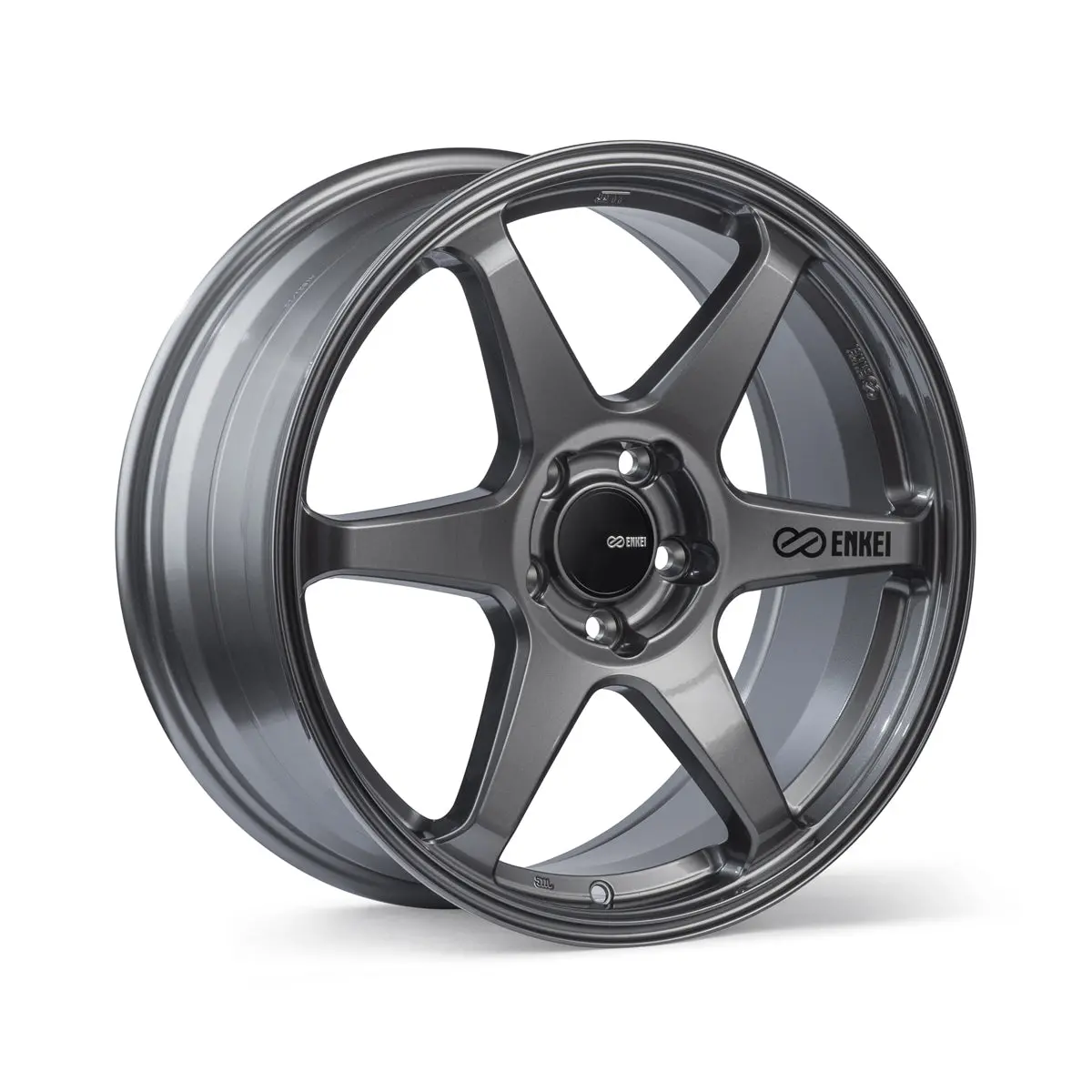 Enkei T6r 18X9.5 45Mm Offset 5X120 Bolt Pattern 72.6 Bore Gloss Gunmetal Wheel - 539-895-1245Gm 1