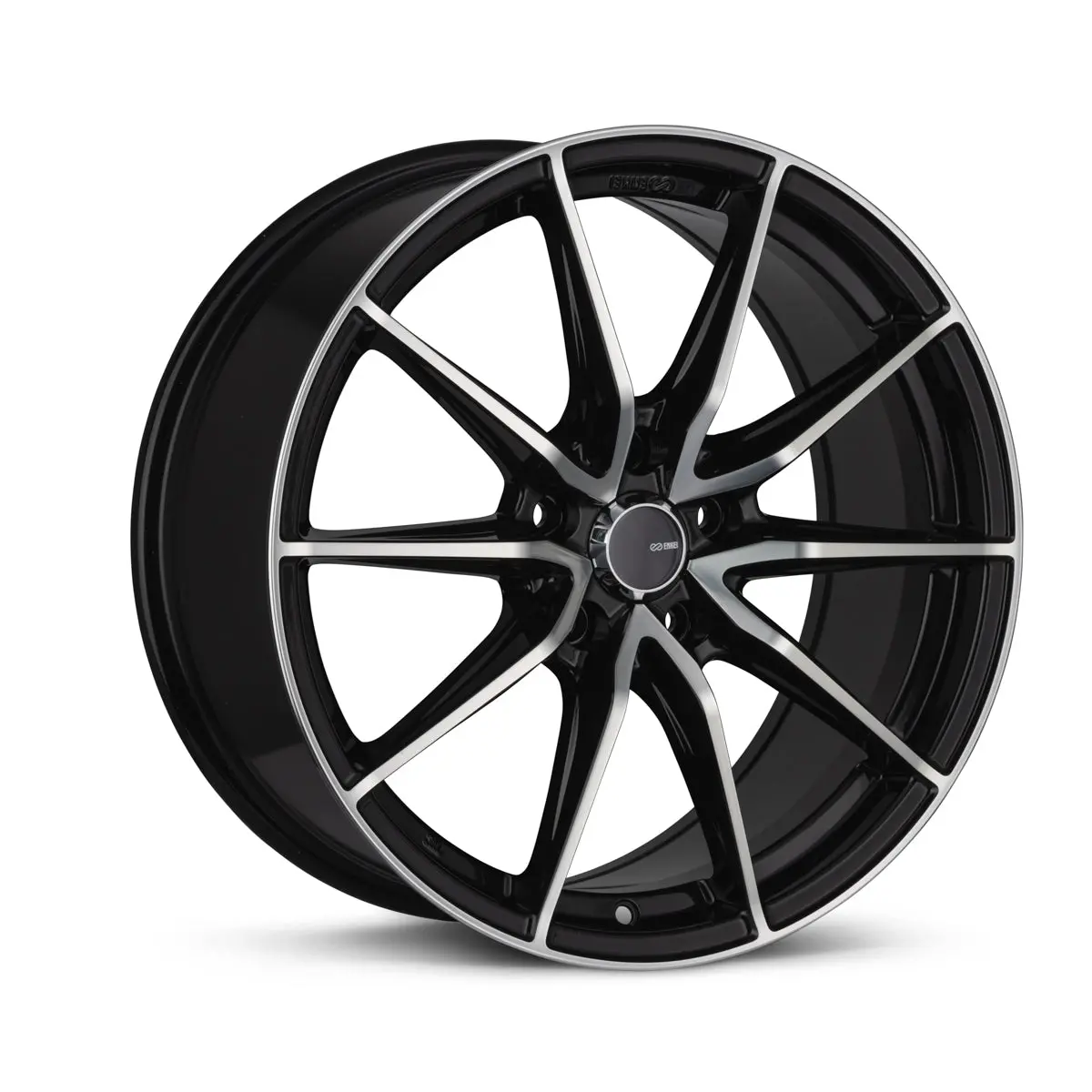 Enkei Draco 17X7.5 5X114.3 38Mm Offset 72.6Mm Bore Black Machined Wheel - 509-775-6538Bkm 1