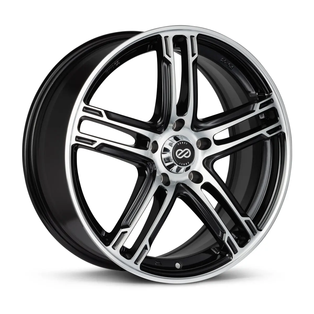 Enkei Fd-05 16X7 5X114.3 50Mm Offset 72.6 Bore Dia Black Machined Wheel - 434-670-6550Bkm 1