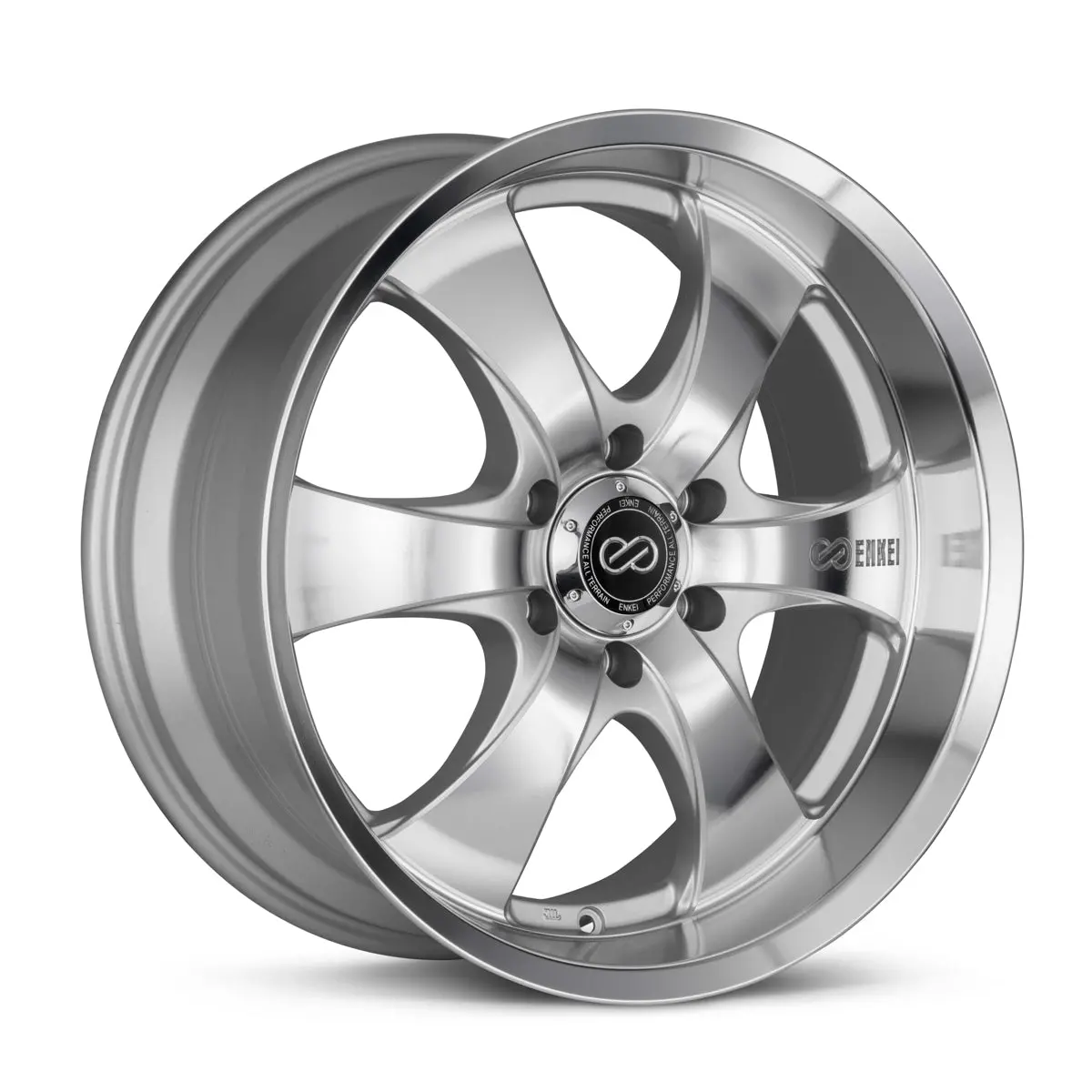 Enkei M6 17X8 10Mm Offset 5X127 Bolt Pattern 71.6Mm Bore Mirror Finish Truck & Suv Wheel - 482-780-7310Mf 1