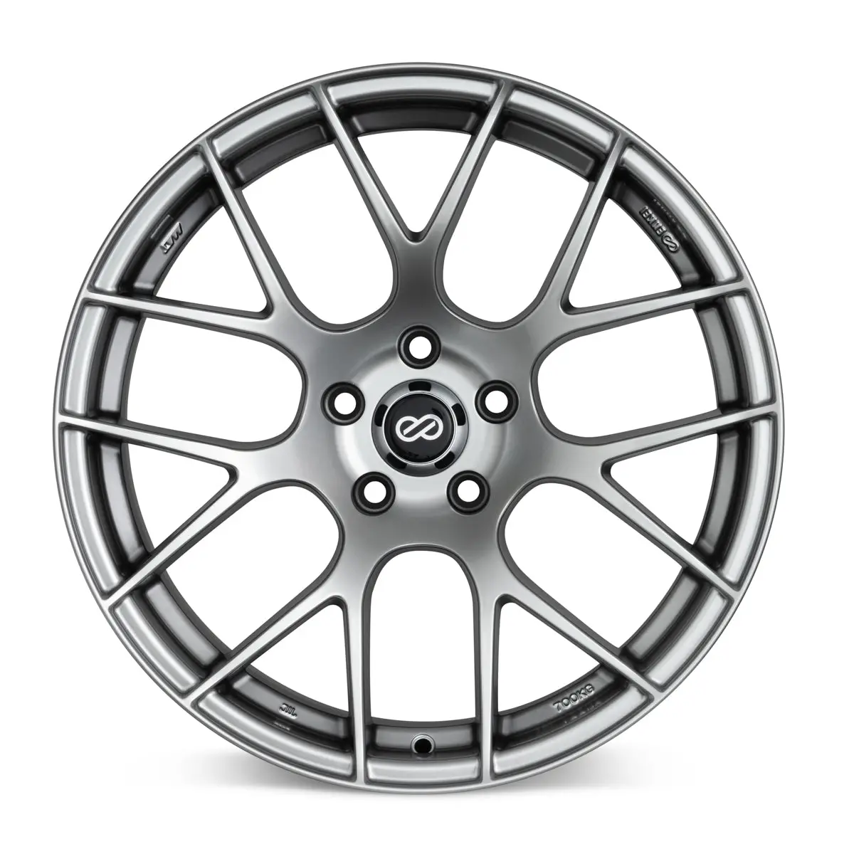 Enkei Raijin 19X8 45Mm Offset 5X114.3 Bolt Pattern 72.6 Bore Dia Hyper Silver Wheel - 467-980-6545Hs 2