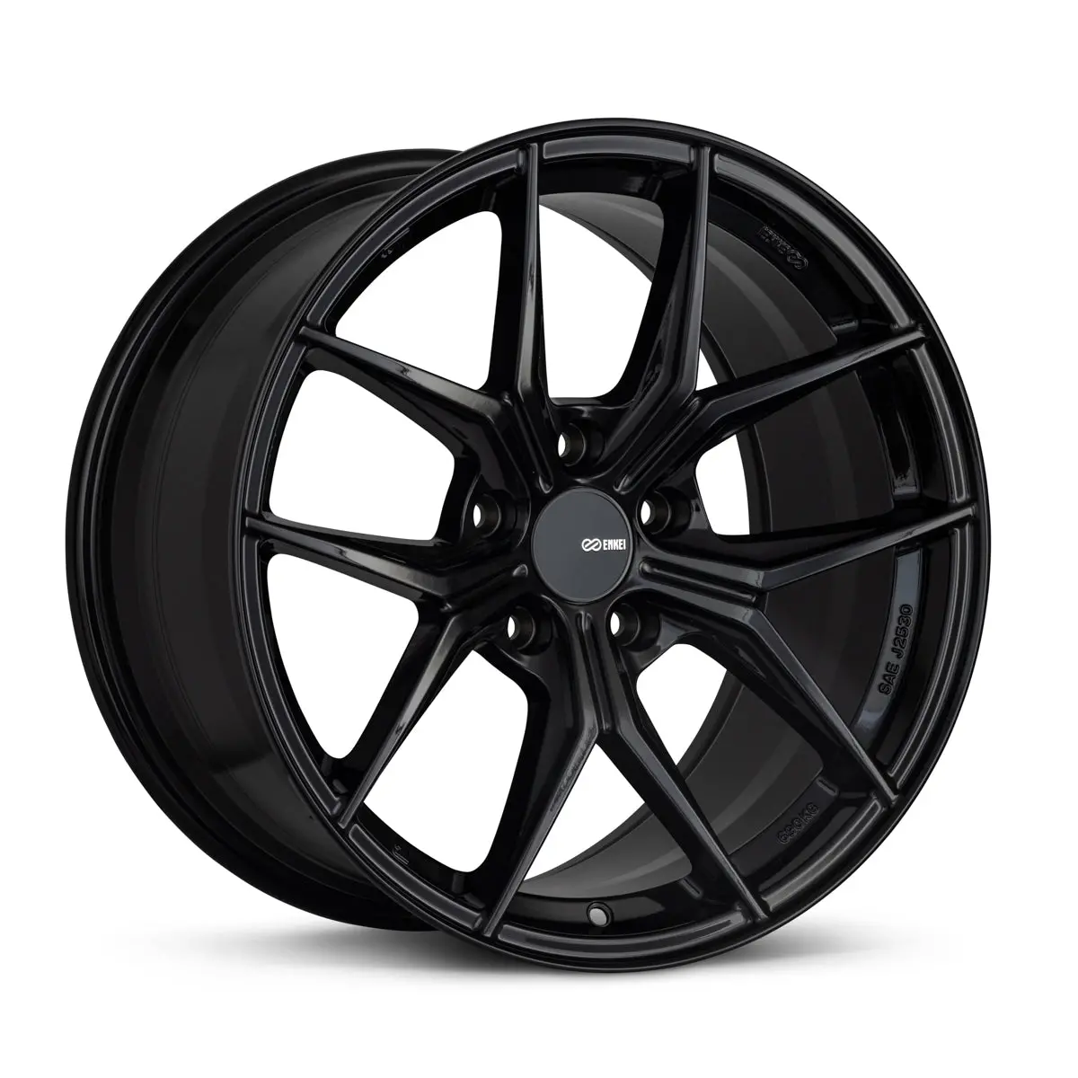Enkei Tsr-X 18X8 45Mm Offset 5X114.3 Bp 72.6 Hub Bore Gloss Black Wheel - 529-880-6545Bk 1