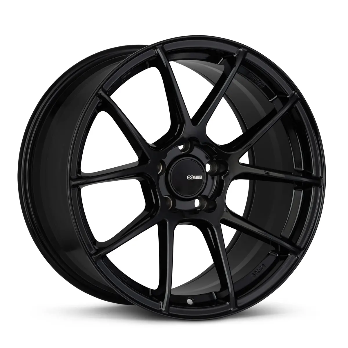 Enkei Ts-V 18X9.5 5X114.3 15Mm Offset 72.6Mm Bore Gloss Black Wheel - 522-895-6515Bk 1