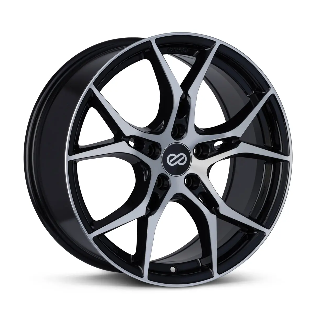 Enkei Vulcan 18X8 45Mm Offset 5X112 Bolt 72.6Mm Bore Gloss Black Wheel - 517-880-4445Bk 1