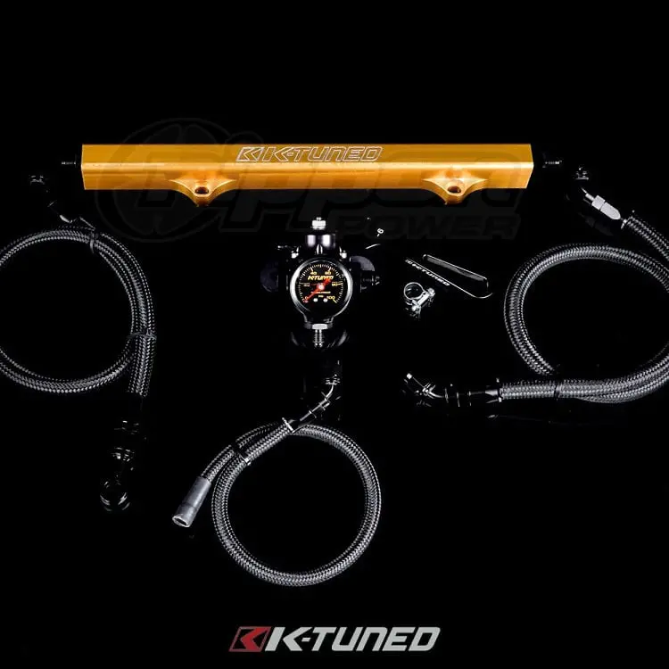 K-Tuned 6An Fuel System Used With Oem Fuel Filter/Gold Rail/Fpr/Gauge/Wrench - Flk-Of-Gld 1
