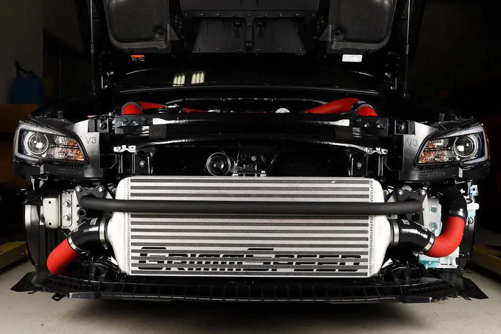 Grimmspeed Front Mount Intercooler Kit [Inc. Red Piping] - Subaru 15-21 Sti - 090236 1