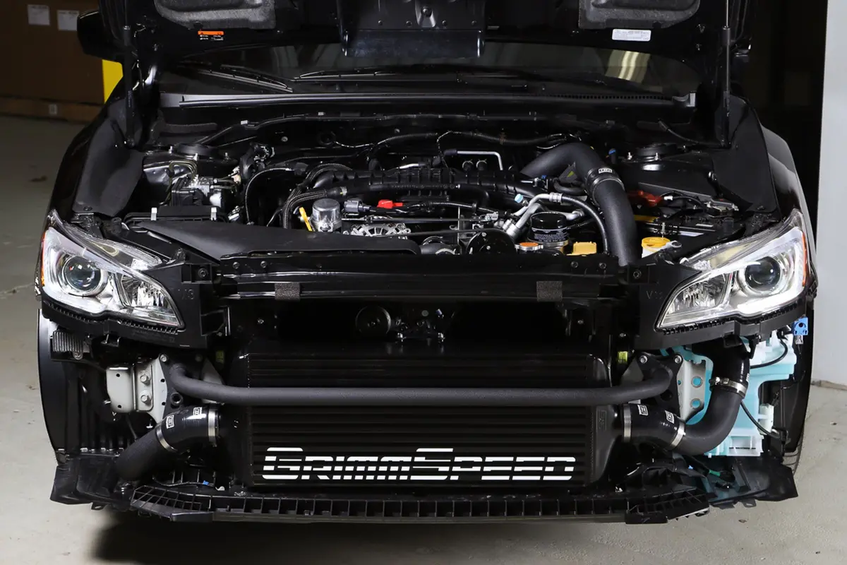 Grimmspeed Front Mount Intercooler Kit Black Coated [Inc. Black Piping] - Subaru 15-21 Wrx - 090256 1
