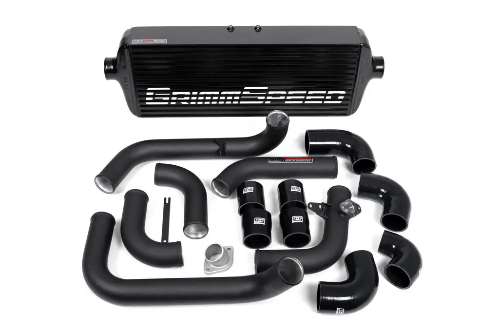 Grimmspeed Front Mount Intercooler Kit Black Coated [Inc. Black Piping] - Subaru 08-14 Wrx - 090252 1