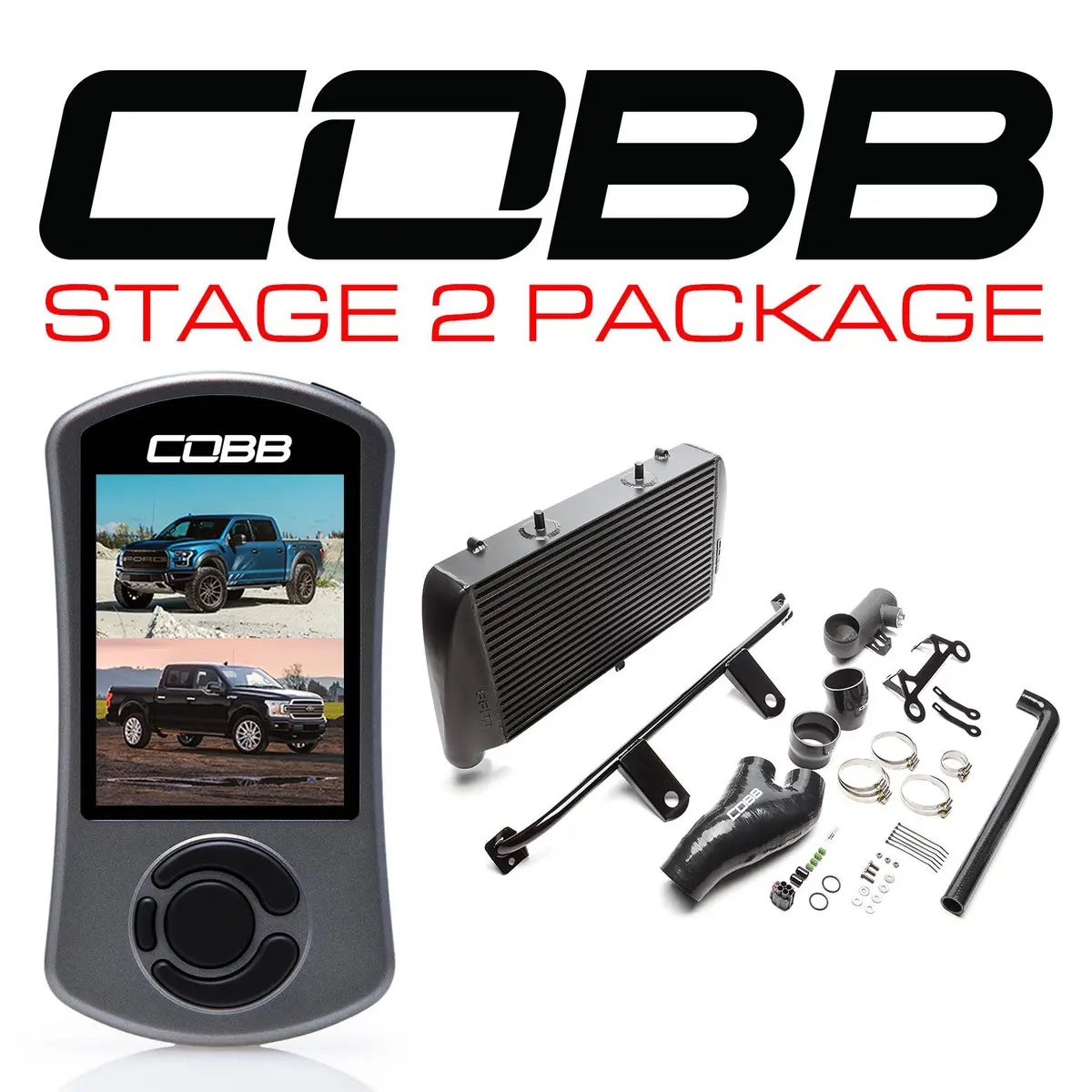 Cobb Tuning  Ford Stage 2 Power Package Black (No Intake) F-150 Ecoboost Raptor / Limited - For0050020bk-Ni 1