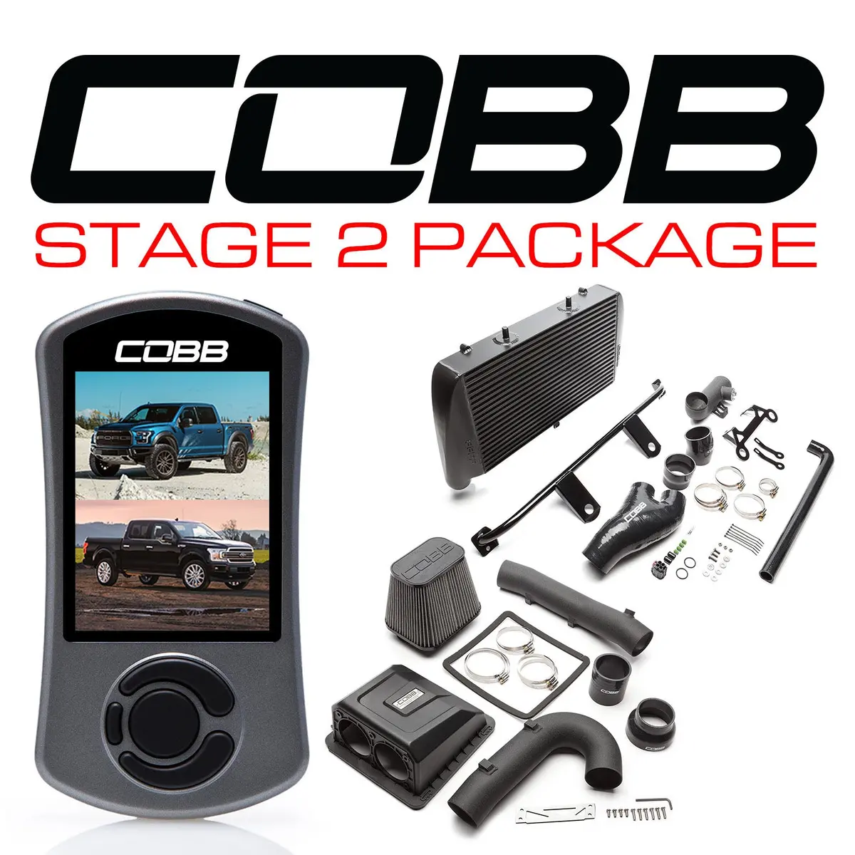 Cobb Tuning  Ford Stage 2 Power Package Black With Tcm F-150 Ecoboost Raptor / Limited - For0050020bk-Tcm 1