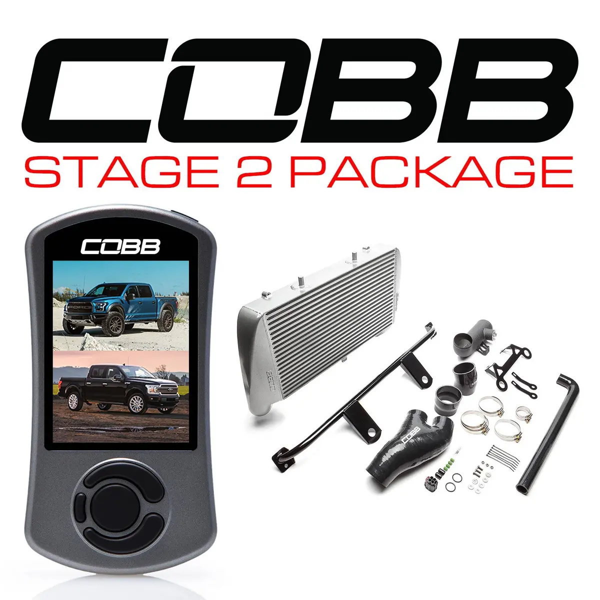 Cobb Tuning  Ford Stage 2 Power Package Silver (No Intake) F-150 Ecoboost Raptor / Limited - For0050020sl-Ni 1