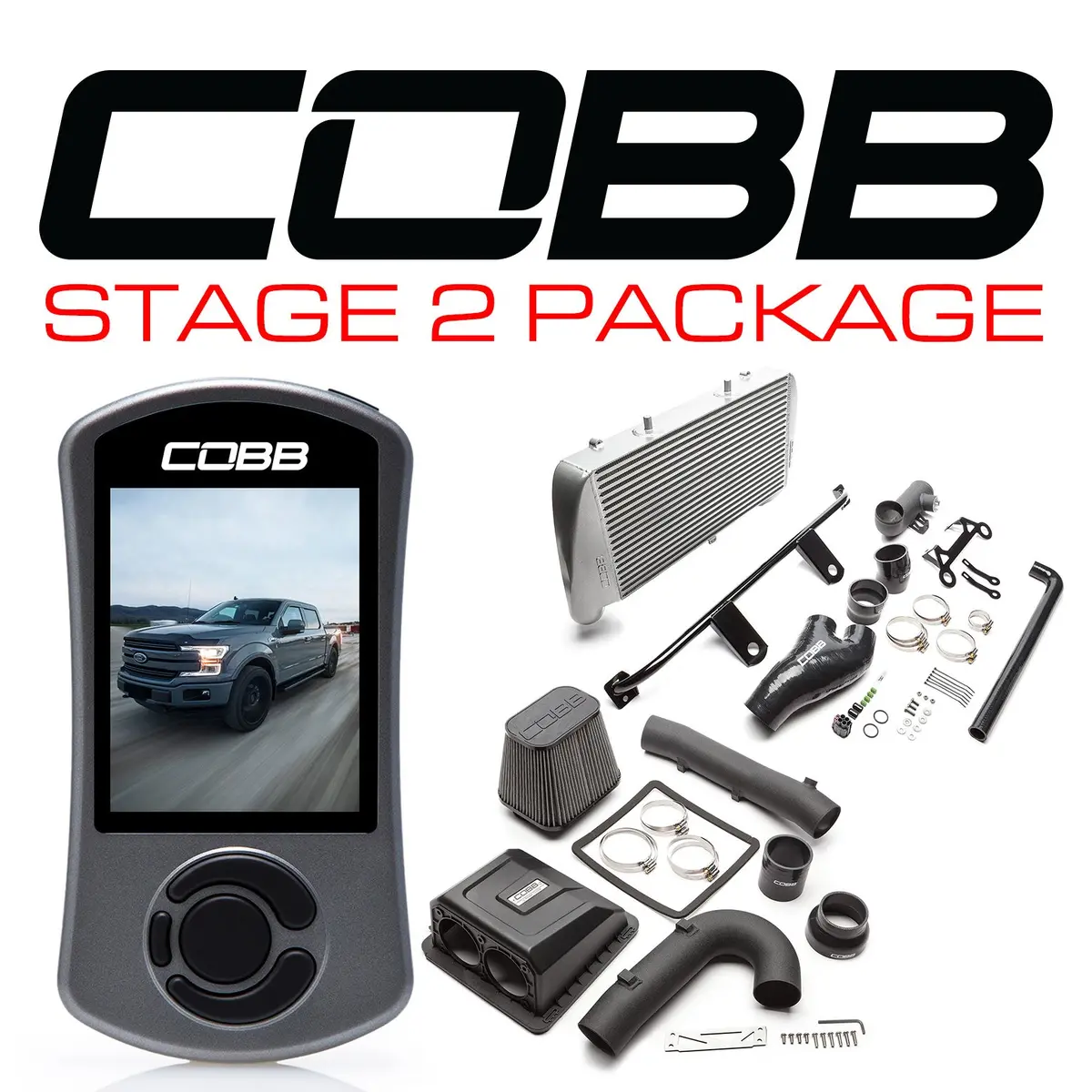 Cobb Tuning  Ford Stage 2 Power Package Silver With Tcm F-150 Ecoboost 3.5L 2017-2019 - For0060020sl-Tcm 1