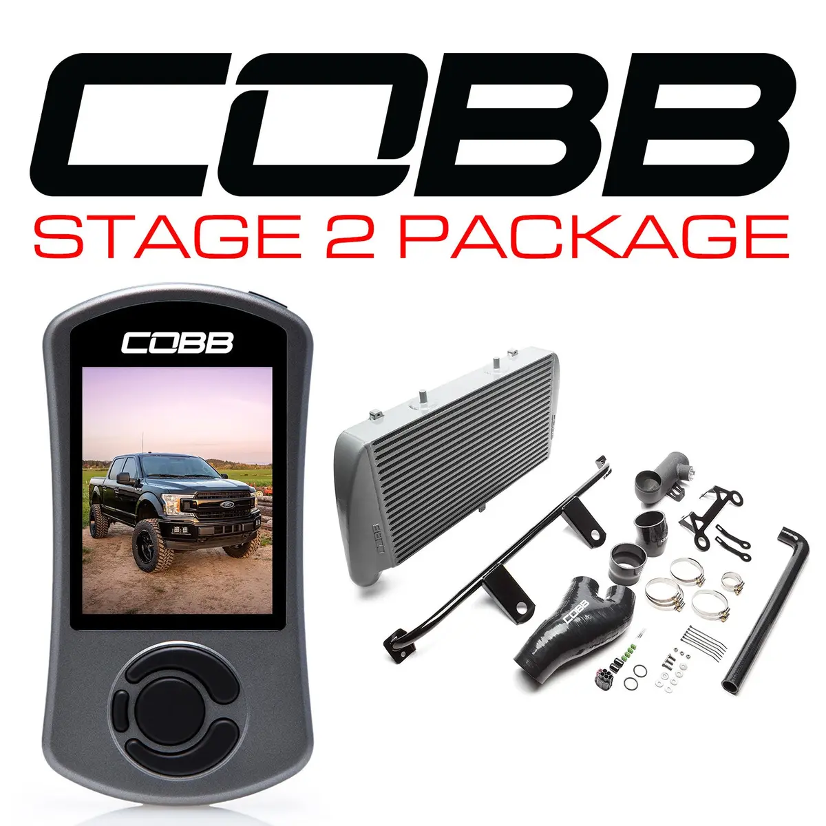Cobb Tuning  Ford Stage 2 Power Package Silver (No Intake) F-150 Ecoboost 3.5L 2020 - For0070020sl-Ni 1