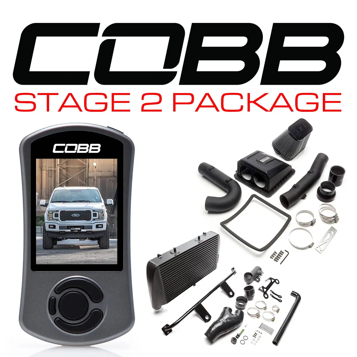 Cobb Tuning  Ford Stage 2 Power Package Black F-150 2.7L 2018-2020 - For0080020bk 1