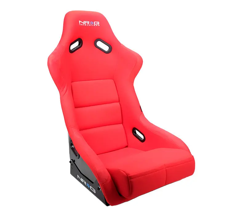 Nrg Frp Fiberglass Bucket Seat Red Cloth (Large) - Frp-300Rd 1