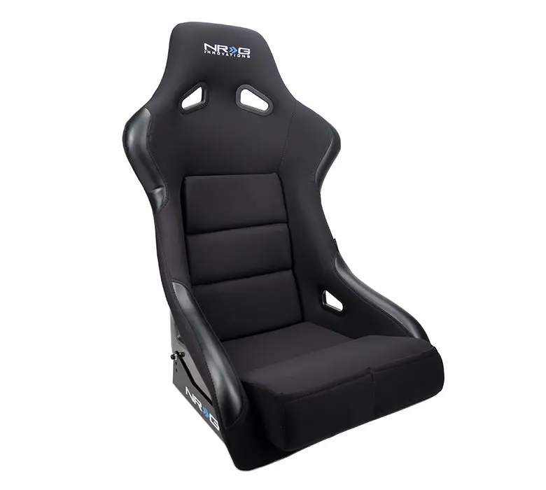 Nrg Frp Fiberglass Bucket Seat - Black, Race Style Bolster/Lumbar - (Large) - Frp-301 1