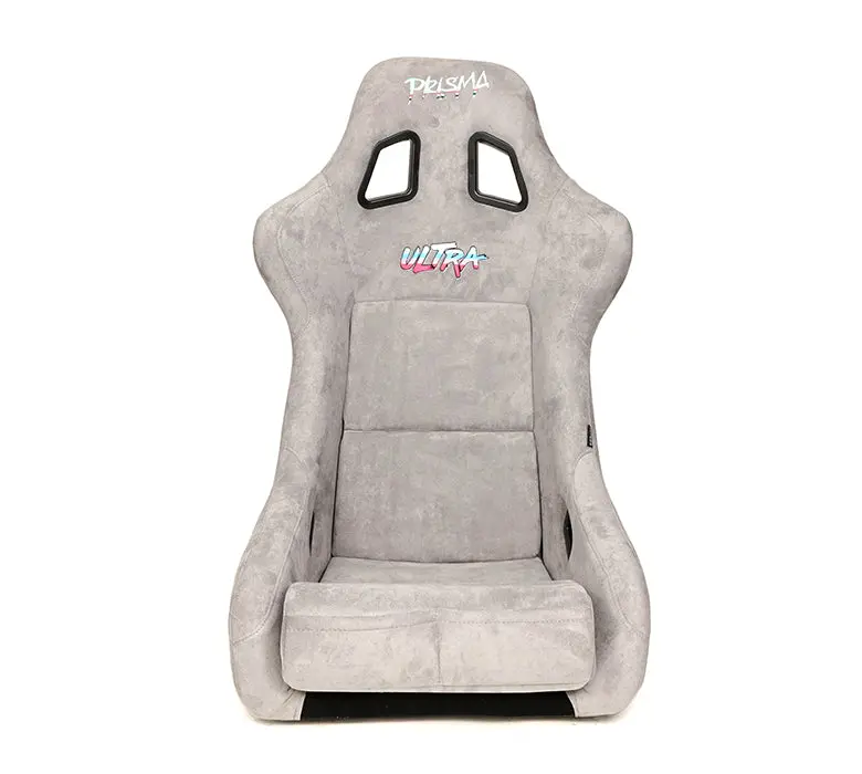 Nrg Frp Fiberglass Bucket Seat Ultra Edition With Grey Peralized Back, Grey Alcantara Material, Phone Pockets And Special Ultra Embroidery (Medium) - Frp-302Gy-Ultra 1